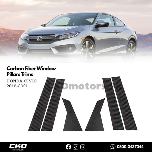 Honda Insight 2019-21 Carbon Fiber Window Pillars Trims