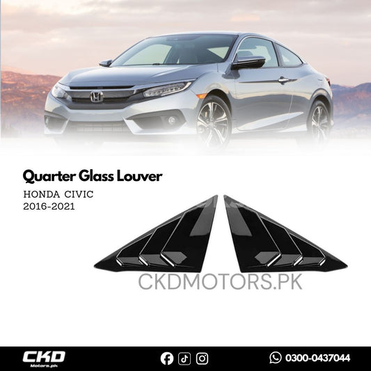 Honda Civic X  Quarter Glass Louver 2017 - 2022