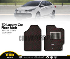7D Luxury Car Floor Mats for Toyota Yaris 2020-2025