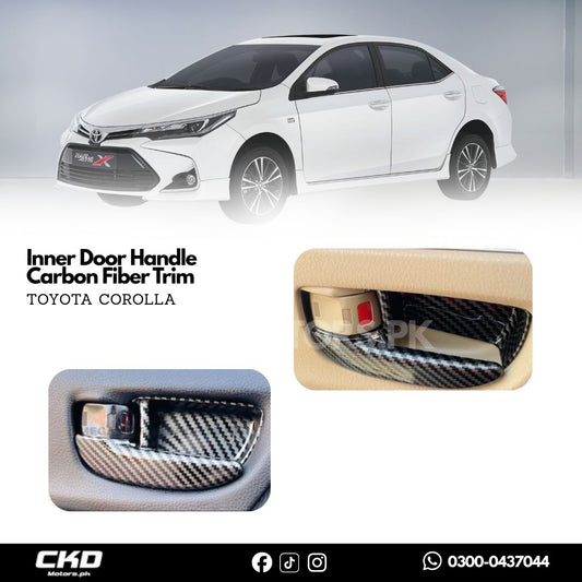 Toyota Corolla Inner Door Handle Carbon Fiber Trim | 2015-24