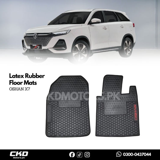 Latex Rubber Floor Mats 7 Seater for Changan Oshan X7 – All-Weather Custom Fit Protection