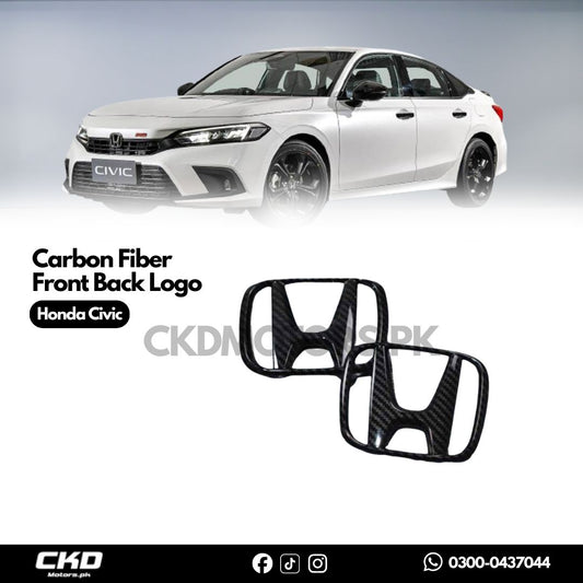 Honda Civic 2022-24 11 Gen Carbon Fiber Front Back Logo