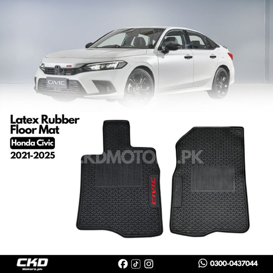 Latex Rubber Floor Mat For Honda Civic  2021-2025