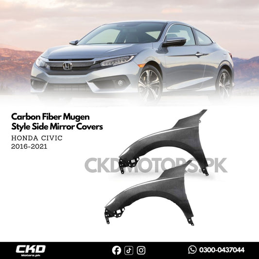 Honda Civic X 2016-2021 Carbon Fiber Side Fenders Pair
