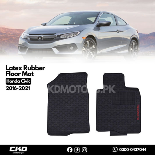 Latex Rubber Floor Mat For Honda Civic  2016-2021