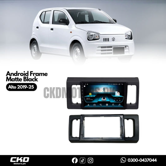 Suzuki Alto 2014–2024 9" Android Frame – Matte Black