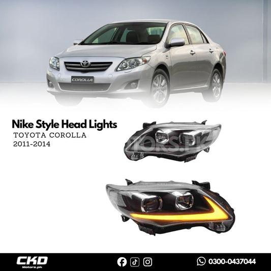 Toyota Corolla 2012 Nike Style Head Lights