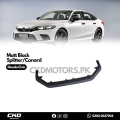 Honda Civic 2022-24 Xi Matt Black Splitter/Canard