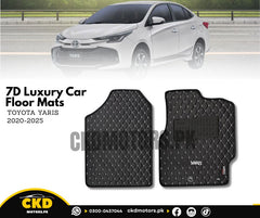 7D Luxury Car Floor Mats For Toyota Yaris 2020-2024