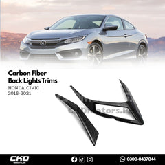 Honda Civic X 2016-21 Carbon Fiber Back Lights Trims