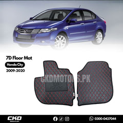 7D Floor Mats  for Honda City 2009-2020 (RED TEXTURE)