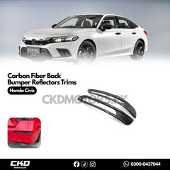 Honda Civic 2022-24 11 Gen Carbon Fiber Back Bumper Reflectors Trims