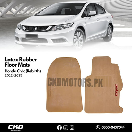 Latex Rubber Floor Mats For Honda Civic 2012-2015