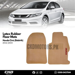 Latex Rubber Floor Mats For Honda Civic 2012-2015
