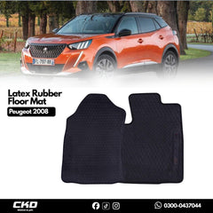Latex Rubber Floor Mat For Peugeot 2008