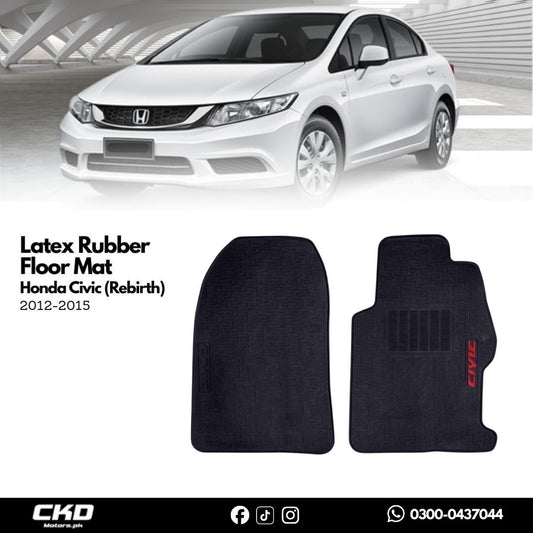 Latex Rubber Floor Mat For Honda Civic Rebirth 2012-2015
