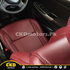 Customize Leather Car Seats Covers Burgundy Color