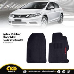 Latex Rubber Floor Mat For Honda Civic Rebirth 2012-2015