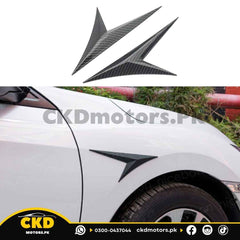 Honda Civic X 2016-21 Carbon Fiber Arrow Style Fender Trims