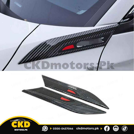 Honda Civic X 2016-21 Carbon Fiber Fender Marker Trim