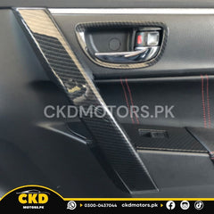 Toyota Corolla X Carbon Fiber Interior Door Handle Panels 2014 - 2023
