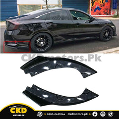 Honda Civic X 2016-21 Carbon Fiber Back Splitter/Canard Pair