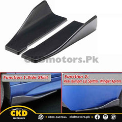 Universal Carbon Fiber Back Splitters/Canards Pair