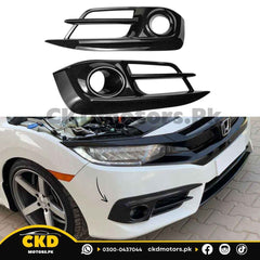 Honda Civic X 2016-21 Carbon Fiber Fog Light Covers