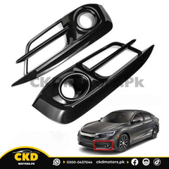 Honda Civic X 2016-21 Carbon Fiber Fog Light Covers