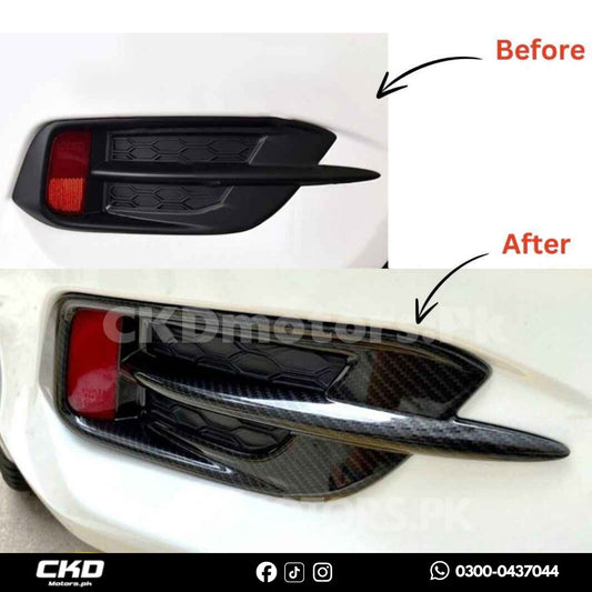 Honda Civic X 2016-21 Carbon Fiber Rear Reflectors Trims