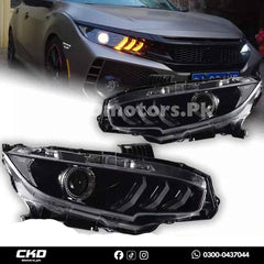 Honda Civic X Mustang Style Head Lights | 2016-2021