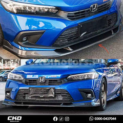 Honda Civic 2022-24 11 Gen Voltex Carbon Fiber Splitter/Canard