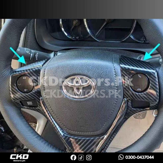Toyota Corolla Steering Multimedia Carbon Fiber Trims | 2015-24