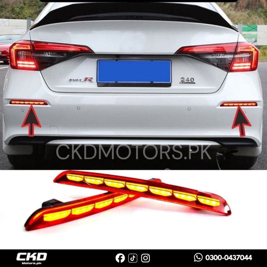 Honda Civic 11th Generation Rear Bumper LED Reflector DRL