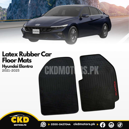 Latex Rubber Car Floor Mats For Hyundai Elantra 2024-2025