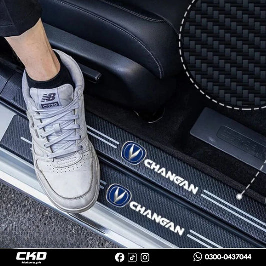 Sill Plate Stickers 4 Pcs Set For Changan Oshan X7 – Stylish Door Entry Protection