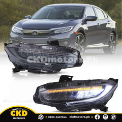 Honda Civic LED Head Light Facelift Style