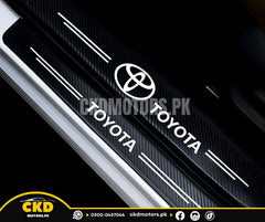 Carbon Fiber Sill Plate Sticker for Toyota Yaris 2020–2025
