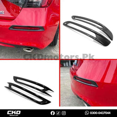 Honda Civic 2022-24 11 Gen Carbon Fiber Back Bumper Reflectors Trims