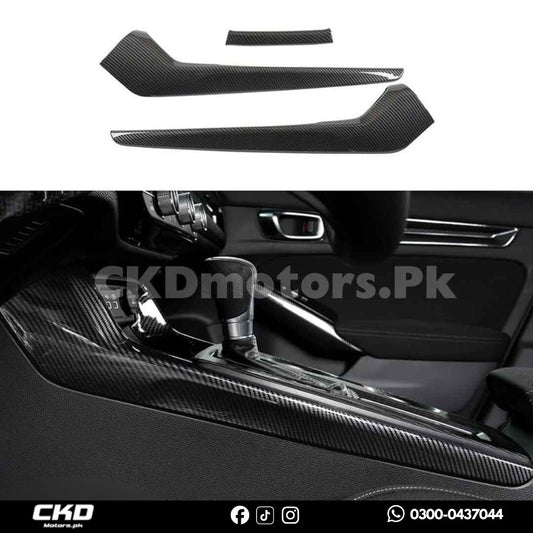 Honda Civic 2022-24 Carbon Fiber Gear Panel Side Trims