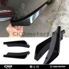 Universal Carbon Fiber Back Splitter/Canards Small  Pair