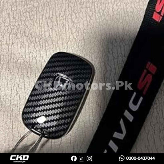 Honda Civic X Carbon Fiber Key Cover 3 Button | 2016-21