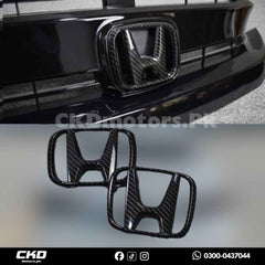 Honda Civic 2022-24 11 Gen Carbon Fiber Front Back Logo