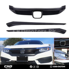Honda Civic X 2016-2021 Carbon Fiber Grill Trim