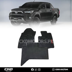 Latex Rubber Floor Mat For Toyota Hilux Revo 2017-2025