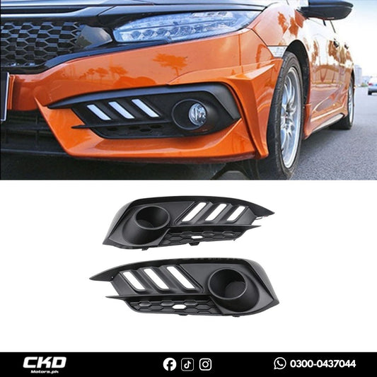 Honda Civic X Fog Lights DRL Cover Mustang