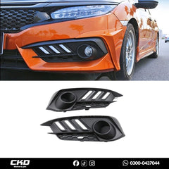 Honda Civic X Fog Lights DRL Cover Mustang
