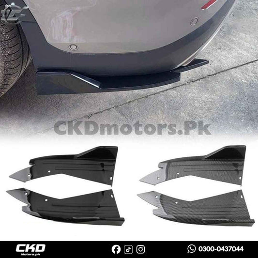 Universal Carbon Fiber Back Bumper Splitter/Canards 2pcs