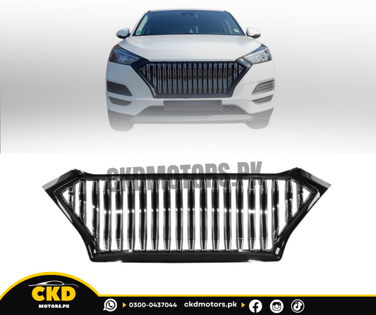 Chrome Front Bumper Grill For Tucson 2020-2024