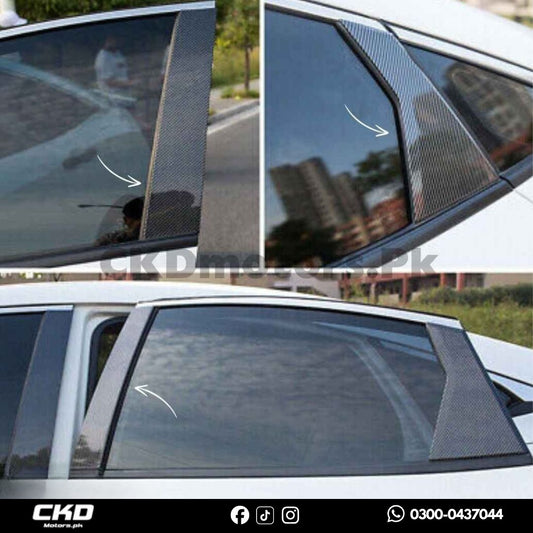 Honda Insight 2019-21 Carbon Fiber Window Pillars Trims